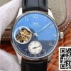 0 4 IWCのポルトガルツールビヨンIW546302 ZFファクトリーメンズ腕時計1:1ベスト版スイスのトゥールビヨンブルーダイヤル