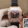 Richard Mille RM011 RG/5423 1:1 Best Edition KV Factory Rose Gold Diamond Swiss Movement