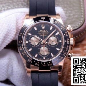 Rolex Daytona M116515LN-0017 1:1 Best Edition Noob Factory Mostrador preto suíço ETA4130