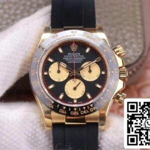 Rolex Daytona M116518LN-0047 1:1 Best Edition Noob Factory Mostrador preto suíço ETA4130