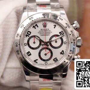 Rolex Daytona Cosmograph 116509-78599 1:1 Best Edition Noob Factory White Dial Swiss ETA4130