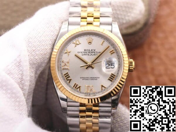 1 43 38db97ff 0ac1 491e a7ad c5d7b3f46826 Rolex Datejust M126233-0031 1:1 Best Edition EW Factory Ezüst számlap