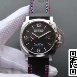 パネライルミノールマリーナ1950 PAM727 ZFファクトリー1:1ベストエディションスイスETA P9010 ブラックレザーストラップ
