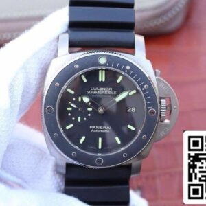 パネライルミノールサブマーシブルPAM389 VS工場1:1ベスト版スイスETA P9000ブラックラバーストラップ