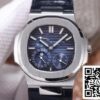 Patek Philippe Nautilus 5712/1A-001 1:1 Best Edition PF Factory Blue Dial Leather Strap Swiss Movement