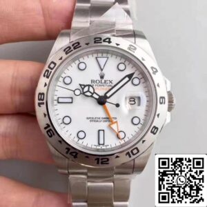 ロレックスエクスプローラーII 216570 Noob Factory 1:1ベストエディションスイスETA3187ホワイトダイヤル