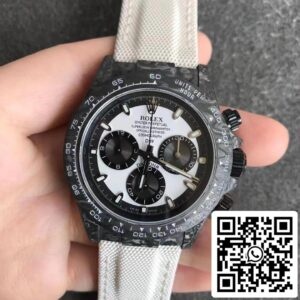 ロレックスデイトナコスモグラフカーボンファイバーDiwカスタマイズバージョン1:1ベスト版Noobファクトリーホワイトダイヤル