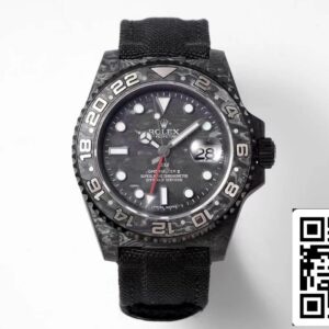 ロレックス GMT-MASTER II Diw 1:1 ベストエディションカーボンファイバーブラックファブリックストラップ
