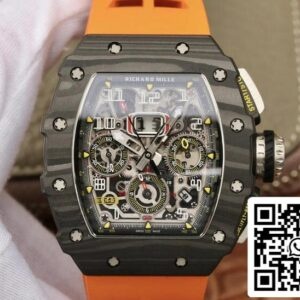 Richard Mille RM11-03 1:1 Best Edition KV Factory Carbon Fiber Orange Strap