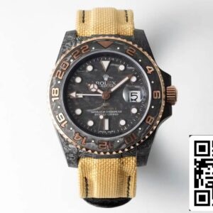 ロレックス GMT-MASTER II Diw 1:1 ベスト・エディション ブラウン・ファブリック・ストラップ