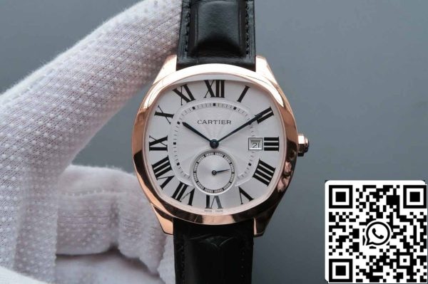 2 123 Drive De Cartier WGNM0003 1:1 Best Edition V6 Factory Rose Gold Silver Dial