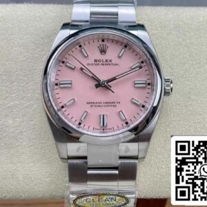 レプリカロレックスオイスターパーペチュアルM126000-0008 36MMクリーンファクトリーピンクダイヤル