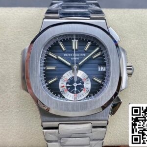 Patek Philippe Nautilus 5980/1A-001 1:1 Best Edition PPF Quadrante blu di fabbrica