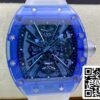 Richard Mille RM12-01 1:1 Best Edition RM Factory Tourbillon Sapphire Versione Trasparente
