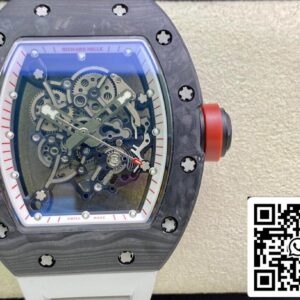 Richard Mille RM055 1:1 Best Edition KV Factory V2 White Rubber Strap