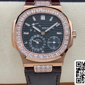 Patek Philippe Nautilus 5724R-001 1:1 Best Edition GR Factory Mostrador preto