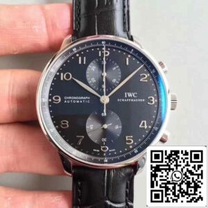 IWC ポルトギーゼ・クロノグラフ IW371447 ゼット・エフ・ファクトリー 1:1ベスト・エディション スイスETA79350 ブラック文字盤
