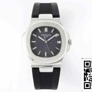 パテックフィリップノーチラス5711 1:1ベスト版PPF工場ブラックラバーストラップ