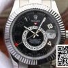 Rolex Sky Dweller 326939 Best 1:1 Edition Noob Factory Black dial and Silver