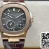 Patek Philippe Nautilus 5712 1:1 Best Edition ZF Factory Brown Leather Strap Grey dial