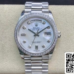 Rolex Day Date 128396TBR-0005 1:1 Best Edition EW Factory Fritillary Dial