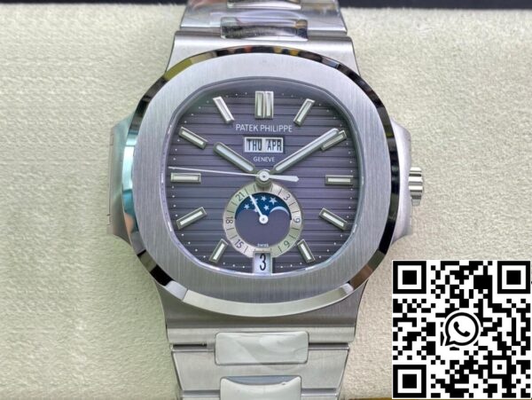 2 30 889ba068 64fe 4407 92b1 e4f5bd2a3edd Patek Philippe Nautilus 5726/1A-001 1:1 Best Edition PPF Factory mostrador cinzento