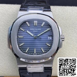 パテックフィリップノーチラス5711 1:1ベスト版3K工場ブルーダイヤルカウハイドストラップ