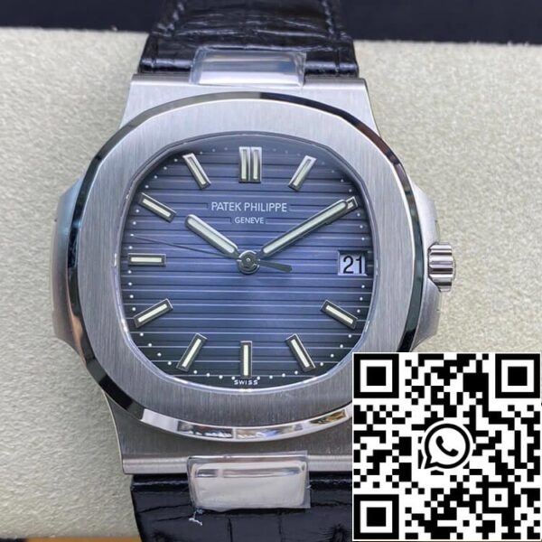 2 35 11fecff2 986b 42f2 a9dc a980e552ee2c Patek Philippe Nautilus 5711 1:1 Best Edition 3K Factory Blue Dial Cowhide Strap