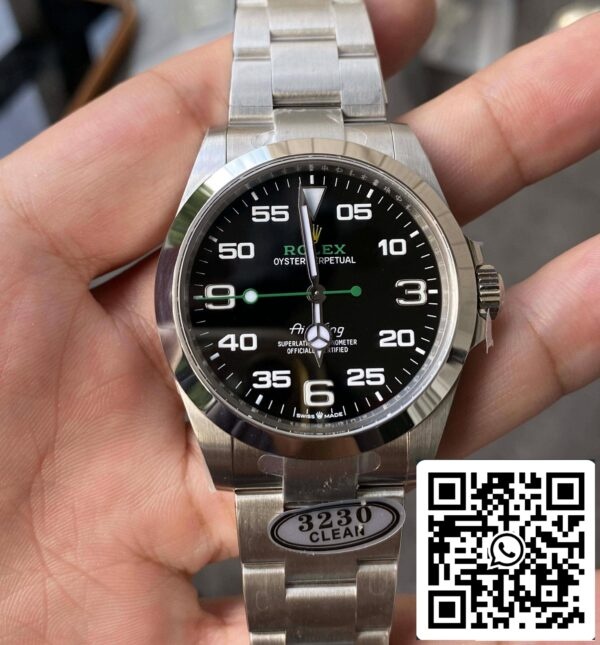 2 37 6e6c47a4 1133 444f a182 e419c115714f масштабированный Rolex Air King M126900-0001 1:1 Best Edition чистый заводской черный циферблат