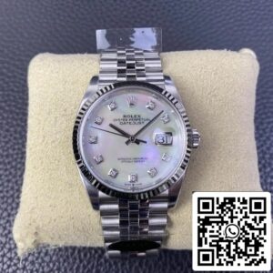 Rolex Datejust M126234-0019 36MM 1:1 Best Edition Clean Factory rozsdamentes acélból készült, tiszta gyári kiadás