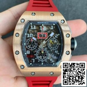 リシャール・ミル RM011 1:1 ベスト・エディション KVファクトリー ローズゴールド レッドストラップ