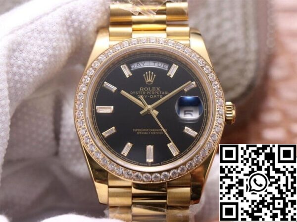 2 56 d4d35716 684e 4be2 8824 23344890049f Rolex Day Date M228348RBR-0001 1:1 Best Edition EW Factory Quadrante nero