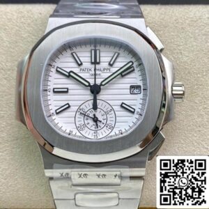 Patek Philippe Nautilus 5980/1A-019 1:1 Best Edition 3K Factory V2 Hvid urskive