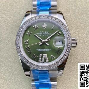 ロレックス デイトジャスト 28MM 1:1 ベストエディション BPファクトリー ダイヤモンドセット グリーンダイヤル