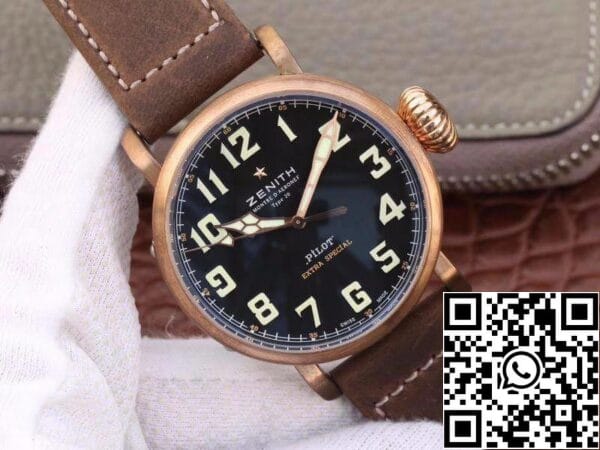 2 702 Zenith Pilot Type 20 Extra XF gyári mechanikus órák 1:1 Best Edition svájci ETA2824-2 fekete számlapja
