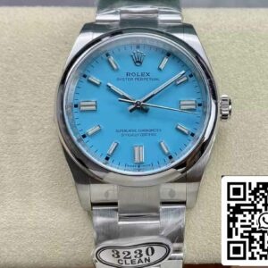 Rolex Oyster Perpetual M126000-0006 36MM 1:1 Best Edition Clean Factory Turquoise Blue Dial