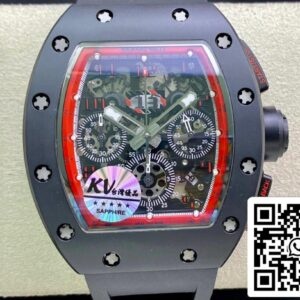 Richard Mille RM011 1:1 Best Edition KV Factory Ceramic Black Strap