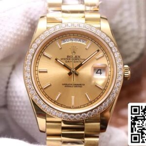 Rolex Day Date M228348RBR-0008 1:1 Best Edition EW Factory κίτρινο χρυσό 18 καρατίων