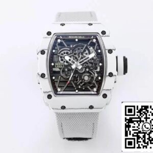 Richard Mille RM35-01 1:1 Best Edition BBR Factory White Carbon Fiber Case