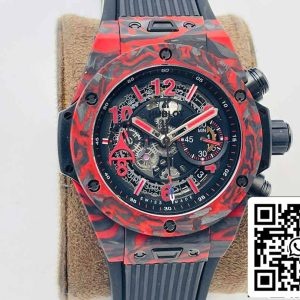 Hublot BIG BANG 411.QV.1123.NR.OVK21 1:1 Best Edition HB Factory Caixa vermelha em fibra de carbono