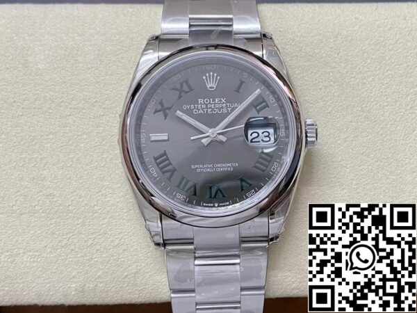 2 84 7ef55b17 dca7 4c7b 85c3 24c8fff0b06d Rolex Datejust M126200-0018 36MM 1:1 Best Edition VS Factory Quadrante Grigio