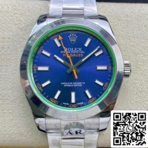ロレックス ミルガウス 116400GV ARファクトリー 1:1 ベストエディション スイス ETA3131