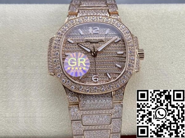 2 8 41540021 7b91 475b 9bd5 8a997e943556 パテックフィリップアクアノート7118/1450R-001 1:1ベストエディションGRファクトリーゴールドダイヤモンドダイヤル