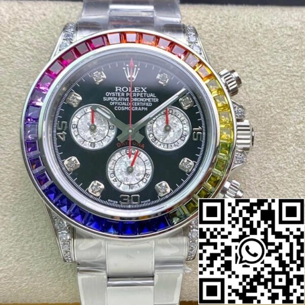 2 8 53827ab0 b00e 4fb0 b81b d8ae0a6cd0c0 Rolex Daytona 116599 RBOW 1:1 Best Edition TW Factory Μαύρο καντράν