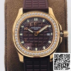파텍 필립 아쿠아노트 5067A 쿼츠 무브먼트 1:1 베스트 에디션 PPF 팩토리 로즈 골드 브라운 다이얼