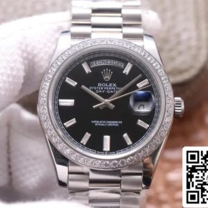 Rolex Day Date M228349RBR-0003 1:1 Best Edition EW Factory Μαύρο καντράν