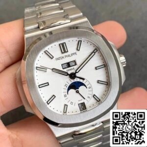 Patek Philippe Nautilus 5726/1A-010 1:1 Best Edition GR Factory Quadrante bianco