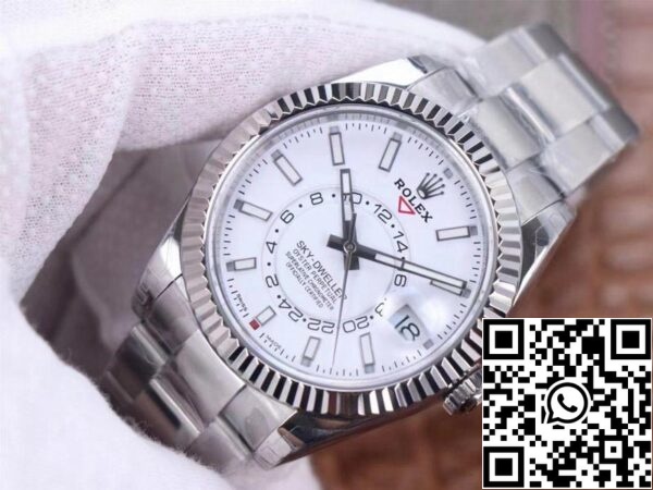 3 2 4b18922c 674f 4a04 afe0 ab5fd9da1253 Rolex Sky Dweller M326934-0001 Best 1:1 Edition Noob Factory Λευκό καντράν