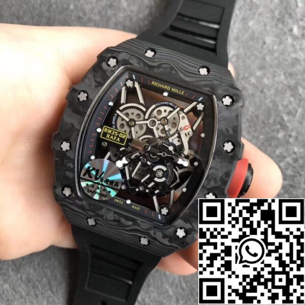 3 5 ab5077fb ae33 4583 baca b59faff44148 Richard Mille RM35-02 1:1 Best Edition KV Factory V3 Cinturino Nero