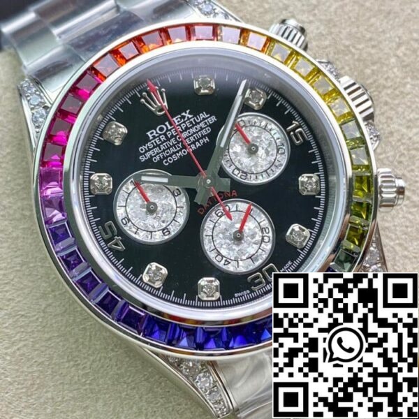 3 9 1eff3ad6 fe6a 4b76 afc0 428ce6e523e0 Rolex Daytona 116599 RBOW 1:1 Best Edition TW Factory Μαύρο καντράν
